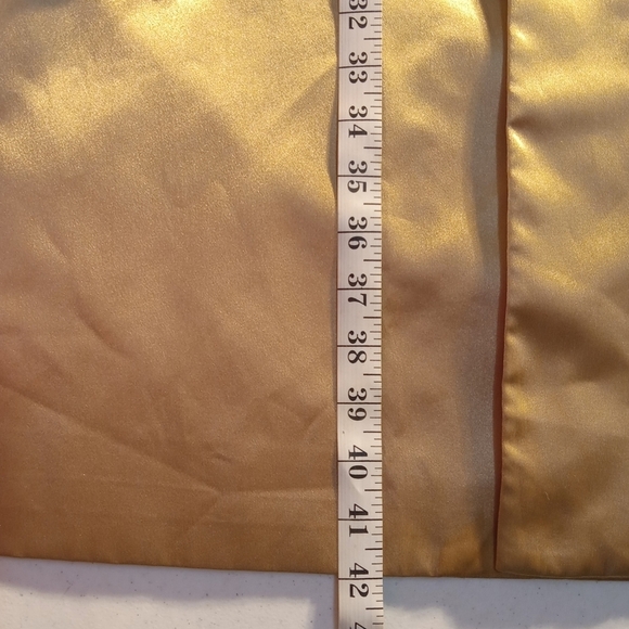 Gianni Vironi Unisex 48R/42W Longline Gold Satin Vest Formal Sleeveless Button - Picture 6 of 9